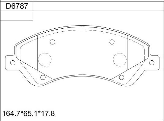 Asimco KD6787 - Гальмівні колодки, дискові гальма autozip.com.ua