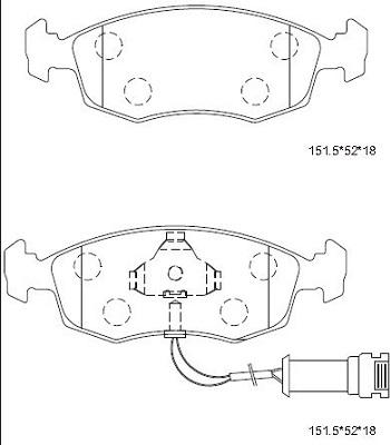 Asimco KD6738 - Гальмівні колодки, дискові гальма autozip.com.ua