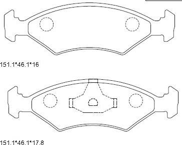 Asimco KD6724D - Гальмівні колодки, дискові гальма autozip.com.ua