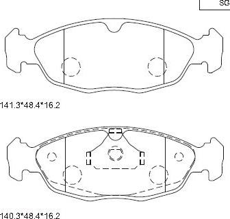 Asimco KD6720 - Гальмівні колодки, дискові гальма autozip.com.ua