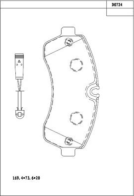 Asimco KD0724 - Гальмівні колодки, дискові гальма autozip.com.ua