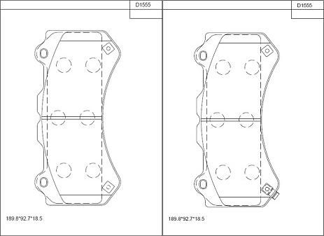 Asimco KD1555 - Гальмівні колодки, дискові гальма autozip.com.ua