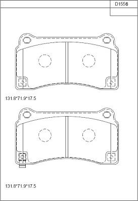 Asimco KD1556 - Гальмівні колодки, дискові гальма autozip.com.ua