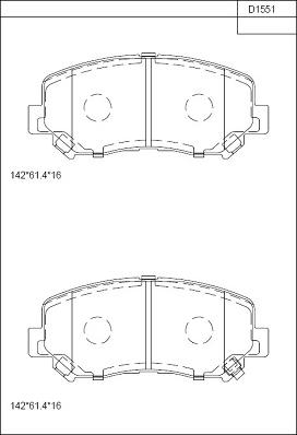 Asimco KD1551 - Гальмівні колодки, дискові гальма autozip.com.ua