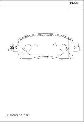 Asimco KD1552 - Гальмівні колодки, дискові гальма autozip.com.ua