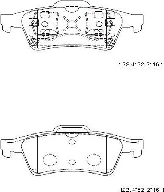 Asimco KD1514 - Гальмівні колодки, дискові гальма autozip.com.ua