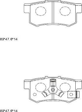 Asimco KD1517 - Гальмівні колодки, дискові гальма autozip.com.ua