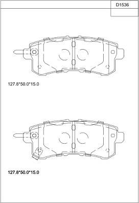 Asimco KD1536 - Гальмівні колодки, дискові гальма autozip.com.ua