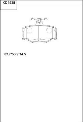 Asimco KD1538 - Гальмівні колодки, дискові гальма autozip.com.ua