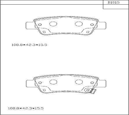 Asimco KD1015 - Гальмівні колодки, дискові гальма autozip.com.ua