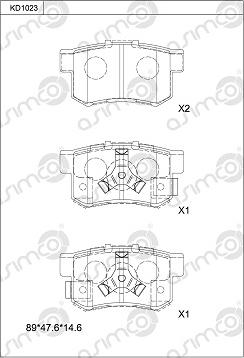 Asimco KD1023 - Гальмівні колодки, дискові гальма autozip.com.ua