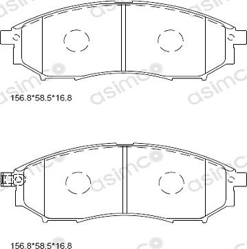 Asimco KD1301 - Гальмівні колодки, дискові гальма autozip.com.ua