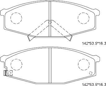 Asimco KD1383 - Гальмівні колодки, дискові гальма autozip.com.ua