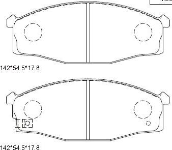 Asimco KD1246 - Гальмівні колодки, дискові гальма autozip.com.ua