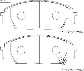 Asimco KD1795 - Гальмівні колодки, дискові гальма autozip.com.ua