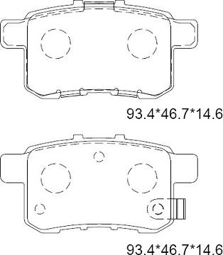 Asimco KD1749F - Гальмівні колодки, дискові гальма autozip.com.ua