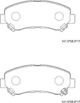 Asimco KD1744F - Гальмівні колодки, дискові гальма autozip.com.ua