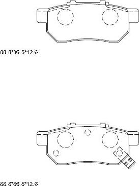 Asimco KD1745 - Гальмівні колодки, дискові гальма autozip.com.ua