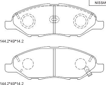 Asimco KD1740 - Гальмівні колодки, дискові гальма autozip.com.ua