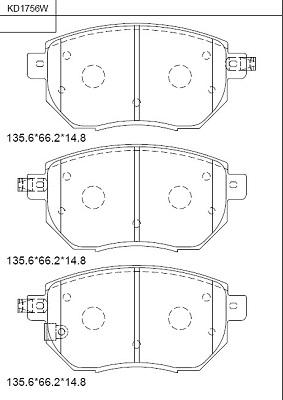 Asimco KD1756W - Гальмівні колодки, дискові гальма autozip.com.ua