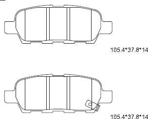 Asimco KD1751 - Гальмівні колодки, дискові гальма autozip.com.ua