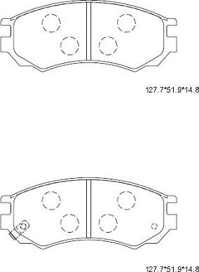 Asimco KD1768 - Гальмівні колодки, дискові гальма autozip.com.ua