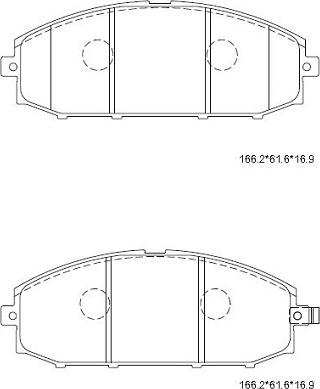 Asimco KD1762 - Гальмівні колодки, дискові гальма autozip.com.ua