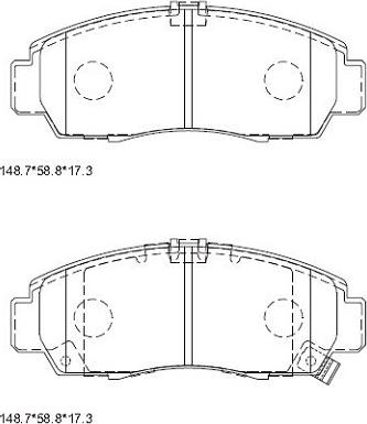 Asimco KD1707F - Гальмівні колодки, дискові гальма autozip.com.ua