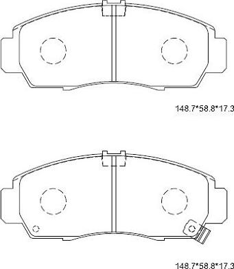 Asimco KD1707 - Гальмівні колодки, дискові гальма autozip.com.ua