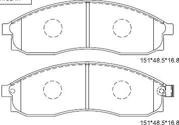 TOYOTA AY040NS097 - Гальмівні колодки, дискові гальма autozip.com.ua