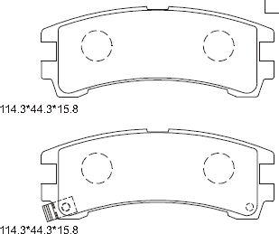 Asimco KD1736 - Гальмівні колодки, дискові гальма autozip.com.ua