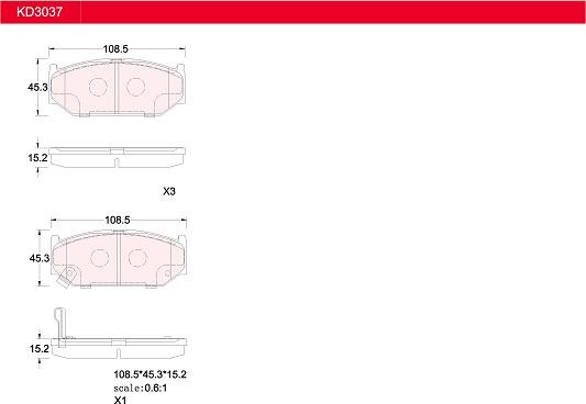 Asimco KD3037 - Гальмівні колодки, дискові гальма autozip.com.ua