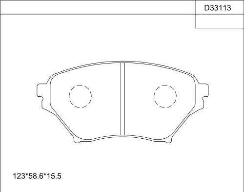 Asimco KD33113 - Гальмівні колодки, дискові гальма autozip.com.ua