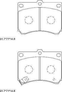 Asimco KD3799 - Гальмівні колодки, дискові гальма autozip.com.ua