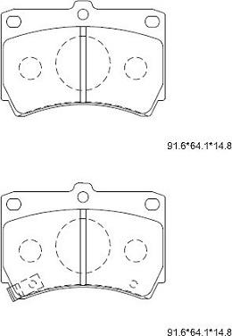 Asimco KD3797 - Гальмівні колодки, дискові гальма autozip.com.ua