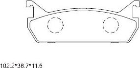 Asimco KD3746 - Гальмівні колодки, дискові гальма autozip.com.ua