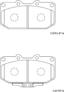 Asimco KD3705 - Гальмівні колодки, дискові гальма autozip.com.ua