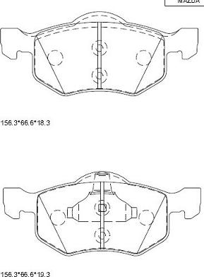 Asimco KD3700 - Гальмівні колодки, дискові гальма autozip.com.ua