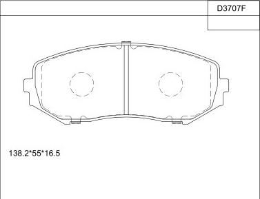 Asimco KD3707F - Гальмівні колодки, дискові гальма autozip.com.ua