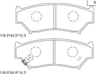 Asimco KD3717 - Гальмівні колодки, дискові гальма autozip.com.ua