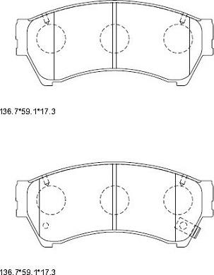 Asimco KD3739 - Гальмівні колодки, дискові гальма autozip.com.ua