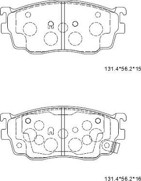 Asimco KD3724 - Гальмівні колодки, дискові гальма autozip.com.ua