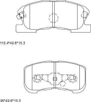 Asimco KD3727 - Гальмівні колодки, дискові гальма autozip.com.ua