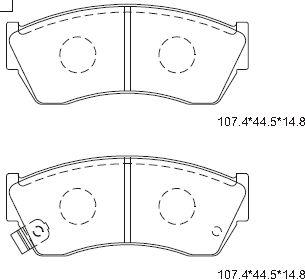 Asimco KD3779 - Гальмівні колодки, дискові гальма autozip.com.ua