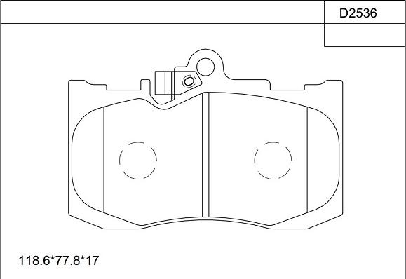 Asimco KD2536 - Гальмівні колодки, дискові гальма autozip.com.ua