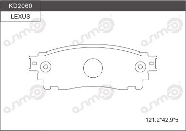 Asimco KD2060 - Гальмівні колодки, дискові гальма autozip.com.ua