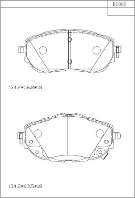 Asimco KD2002 - Гальмівні колодки, дискові гальма autozip.com.ua