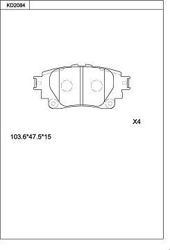 Asimco KD2084 - Гальмівні колодки, дискові гальма autozip.com.ua