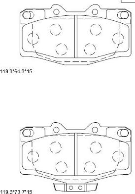 Asimco KD2385 - Гальмівні колодки, дискові гальма autozip.com.ua