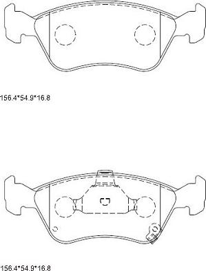 Asimco KD2797 - Гальмівні колодки, дискові гальма autozip.com.ua